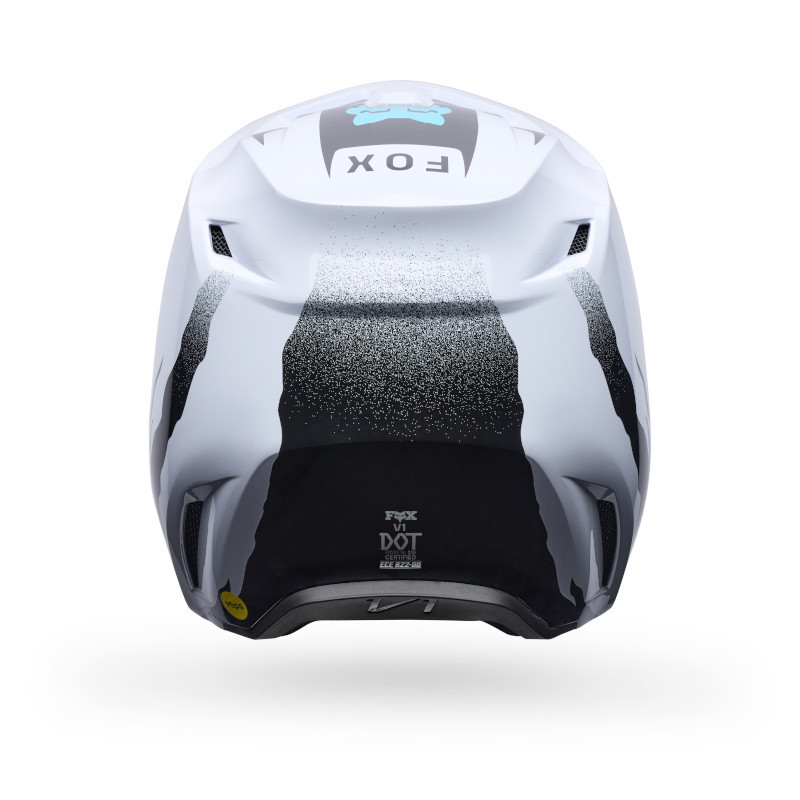 Casque Motocross Fox V1 CLUTCH Blanc Noir | Casque Fox V1 CLUTCH 2027