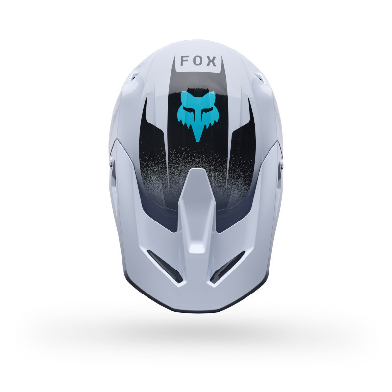 Casque Motocross Fox V1 CLUTCH Blanc Noir | Casque Fox V1 CLUTCH 2027