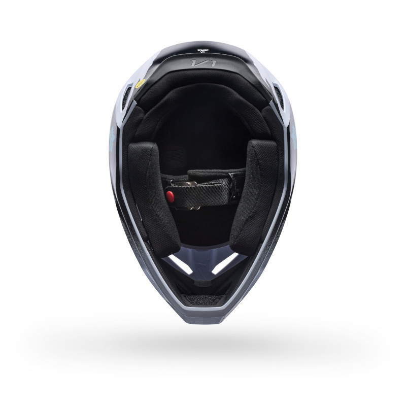 Casque Motocross Fox V1 CLUTCH Blanc Noir | Casque Fox V1 CLUTCH 2027