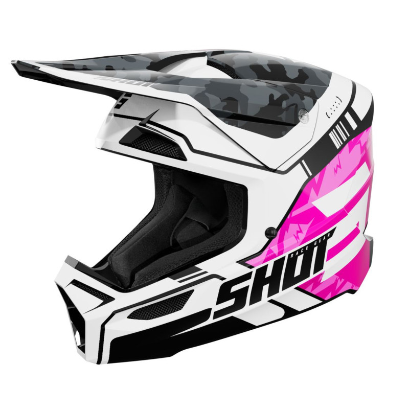 Casque Cross SHOT ENFANT FURIOUS FLASH Rose