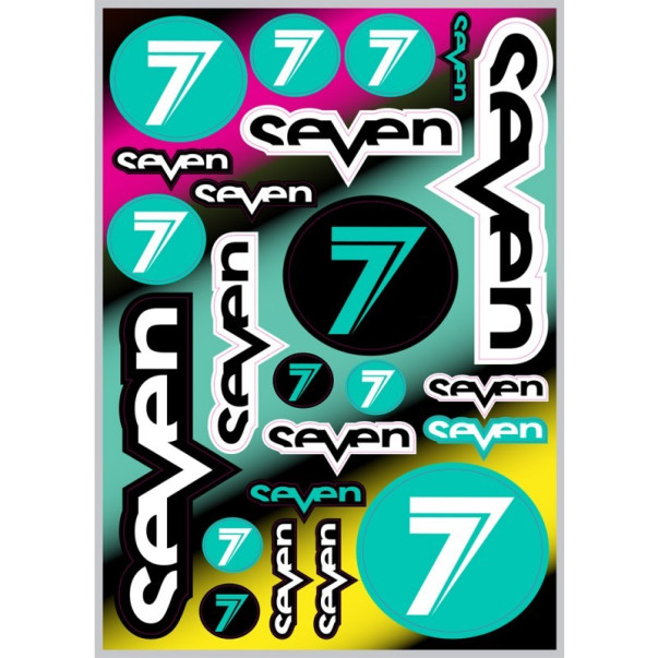 Planche stickers mx logo SEVEN