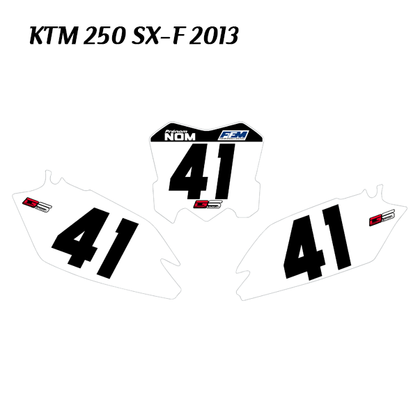 Kit plaques personnalisé KTM SXF 250