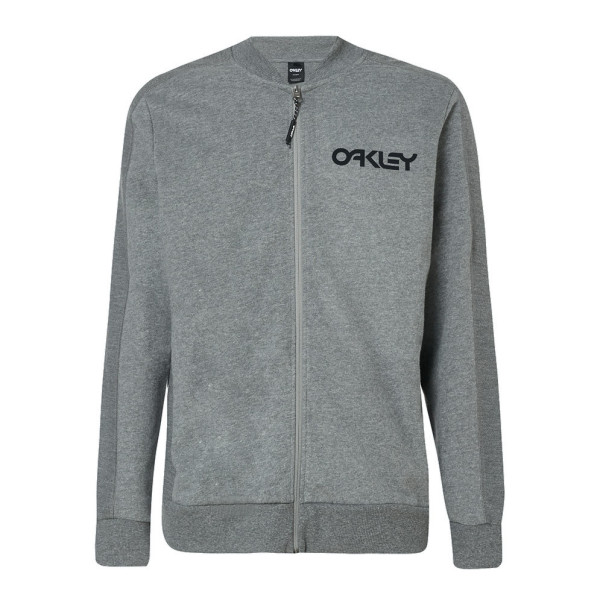 Sweat Oakley Reverse Full Zip Bomber gris