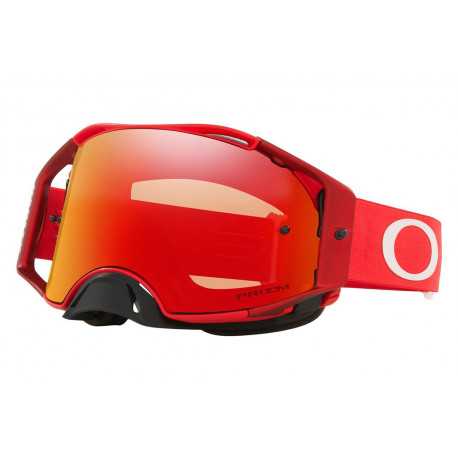 Masque Oakley Airbrake MX MOTO rouge écran Prizm Mx Torch Iridium