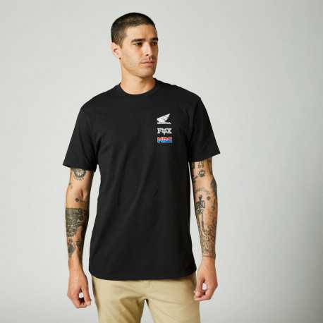 Tee-shirt Fox HONDA Wing manches courtes Premium noir
