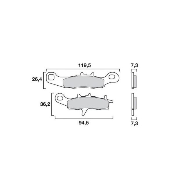 Plaquettes de frein BREMBO racing 07KA22sx