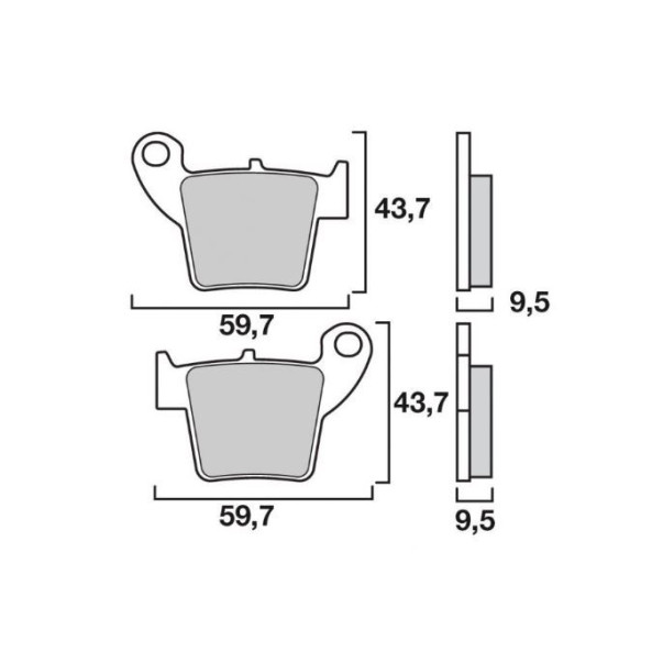 Plaquettes de frein BREMBO loisir 07ho48sd