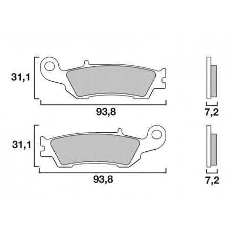 Plaquettes de frein brembo racing 07ya47sx