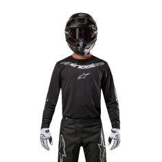 Maillot Alpinestar Fluid Graphite noir argent | Alpinestar Maillot motocross