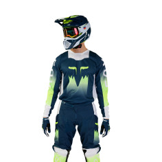 Maillot Cross Fox 180 FLORA Bleu Indigo Foncé | maillot moto cross Fox