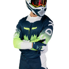 Maillot Cross Fox 180 FLORA Bleu Indigo Foncé | maillot moto cross Fox