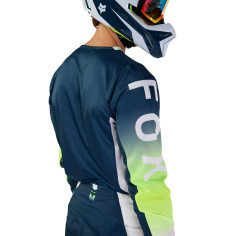 Maillot Cross Fox 180 FLORA Bleu Indigo Foncé | maillot moto cross Fox