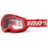 Masque cross 100% Enfant Strata 2 Rouge écran clair