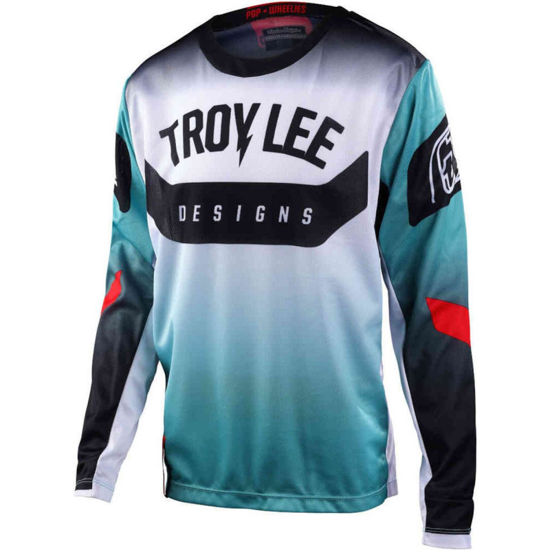 Maillot Vélo Manches Courtes Troy Lee Designs Drift - 92% Polyester, 8% élasthanne, Unisexe Adulte, Neuf