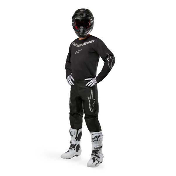 Tenue Cross Alpinestars Fluid Graphite noir argent