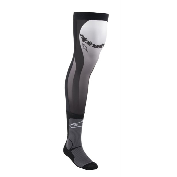 Chaussettes longues cross Alpinestars Brace Noir Blanc