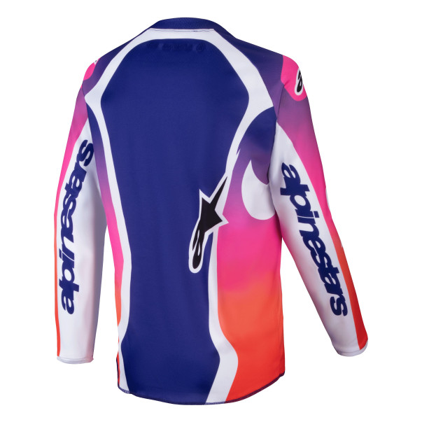 Maillot Motocross Alpinestars Enfant Racer WURX Multicolore Blanc