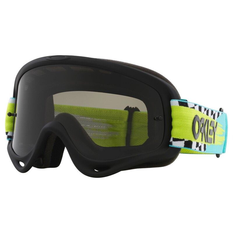 Masque Oakley O Frame MX Teal Checks écran gris foncé