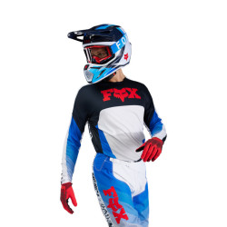 Maillot Motocross Fox 360 FADE Blanc Bleu | Maillot Fox 360 FADE
