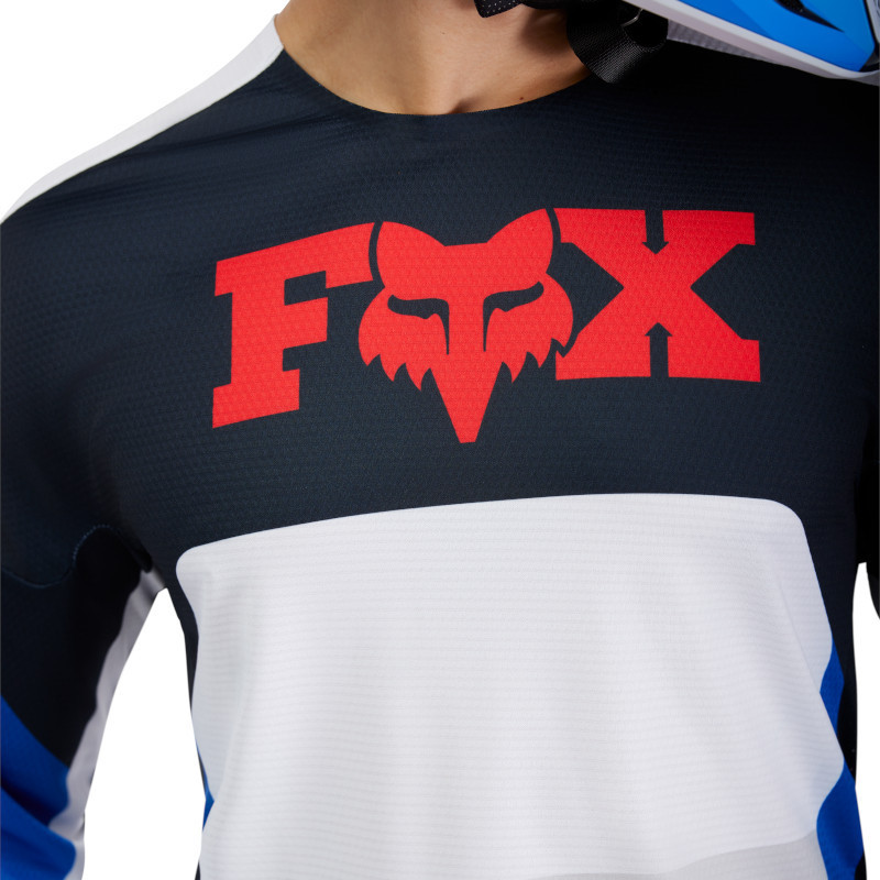 Maillot Motocross Fox 360 FADE Blanc Bleu | Maillot Fox 360 FADE