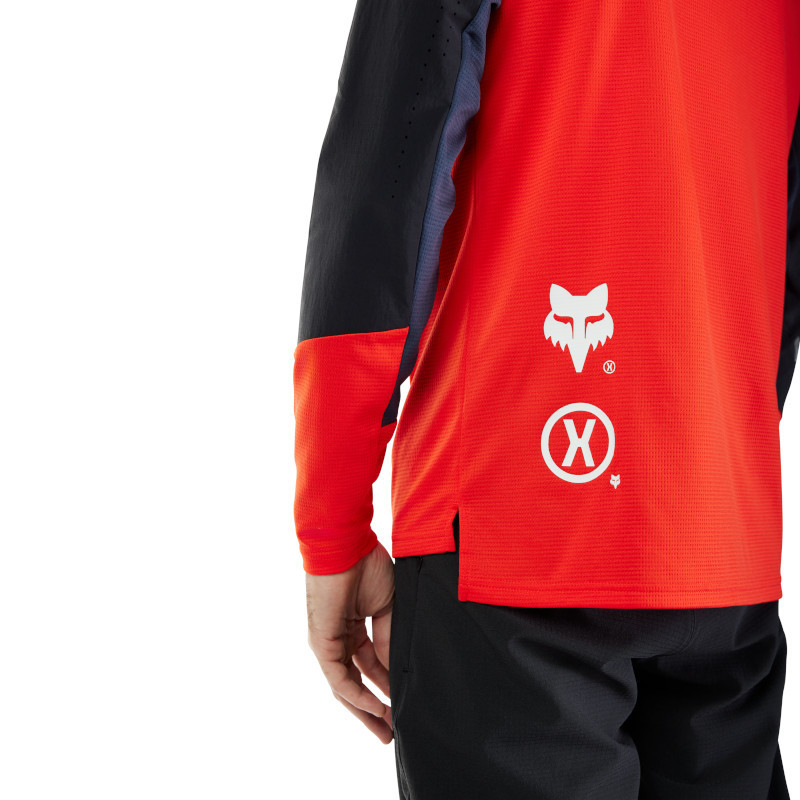 Maillot Fox Enfant Defend Elevated Rouge | Maillot VTT Fox Junior