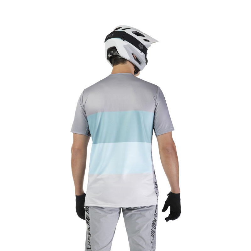 Maillot Fox Ranger GRID manches courtes gris | Maillot VTT Fox Ranger