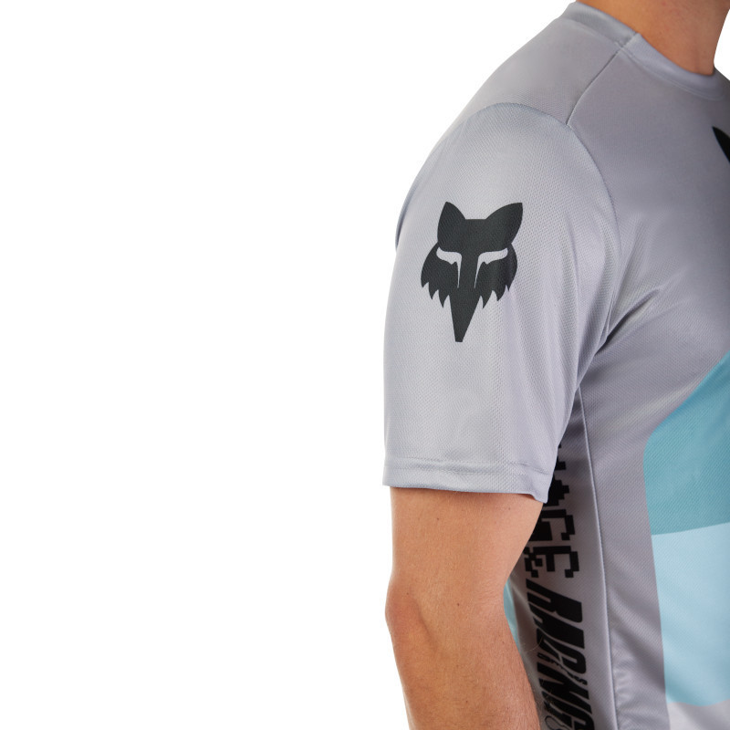 Maillot Fox Ranger GRID manches courtes gris | Maillot VTT Fox Ranger