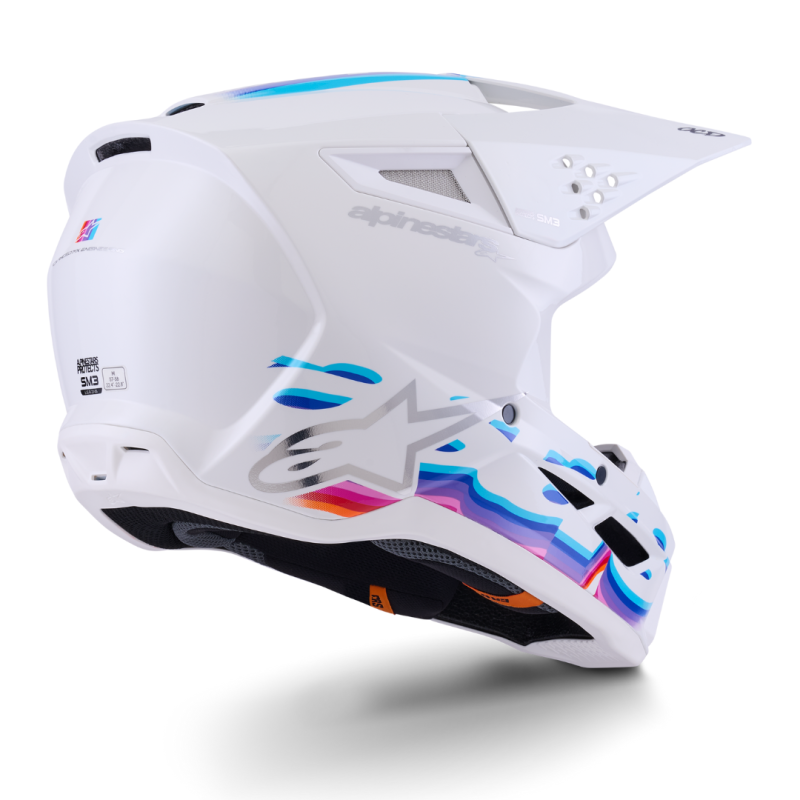 Casque cross Alpinestar SM3 Force OCD Blanc Brillant | Casque SM3 2026