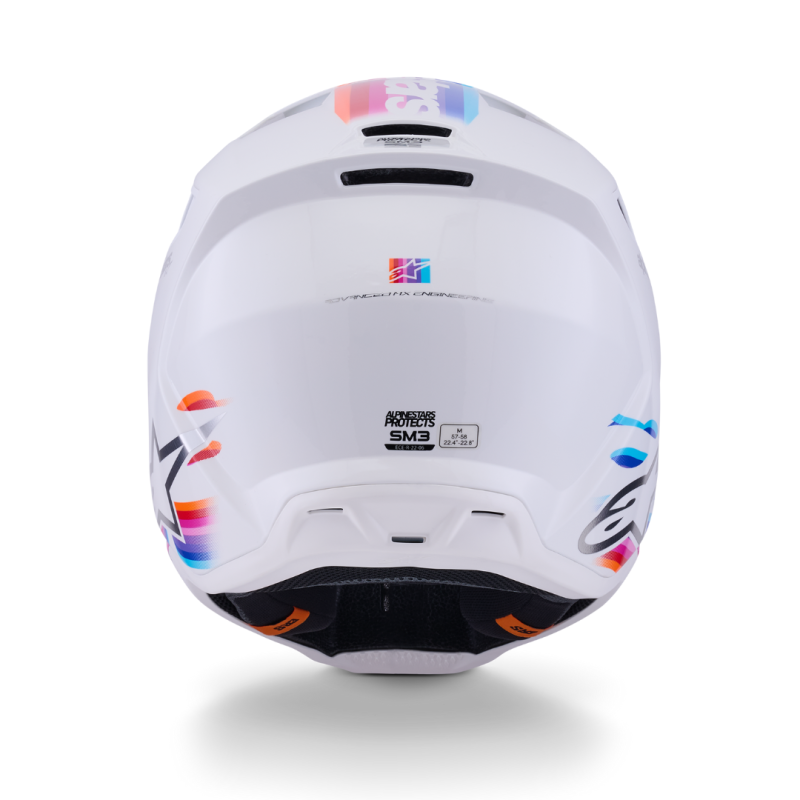 Casque motocross Alpinestar SM3 Force OCD Blanc Brillant | Casque SM3
