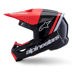 Casque Alpinestars SM3 RADIUM Noir Rouge Blanc | Casque SM3 RADIUM