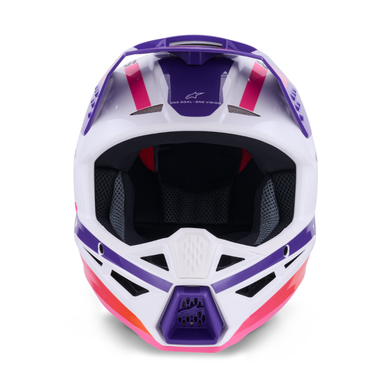 Casque Cross Alpinestars SM3 HEAT Blanc Violet Rose| Casque SM3 HEAT