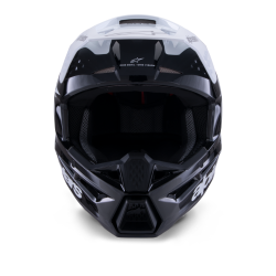 Casque Alpinestars SM3 HEAT Noir Blanc Gris Brillant | Casque SM3 HEAT