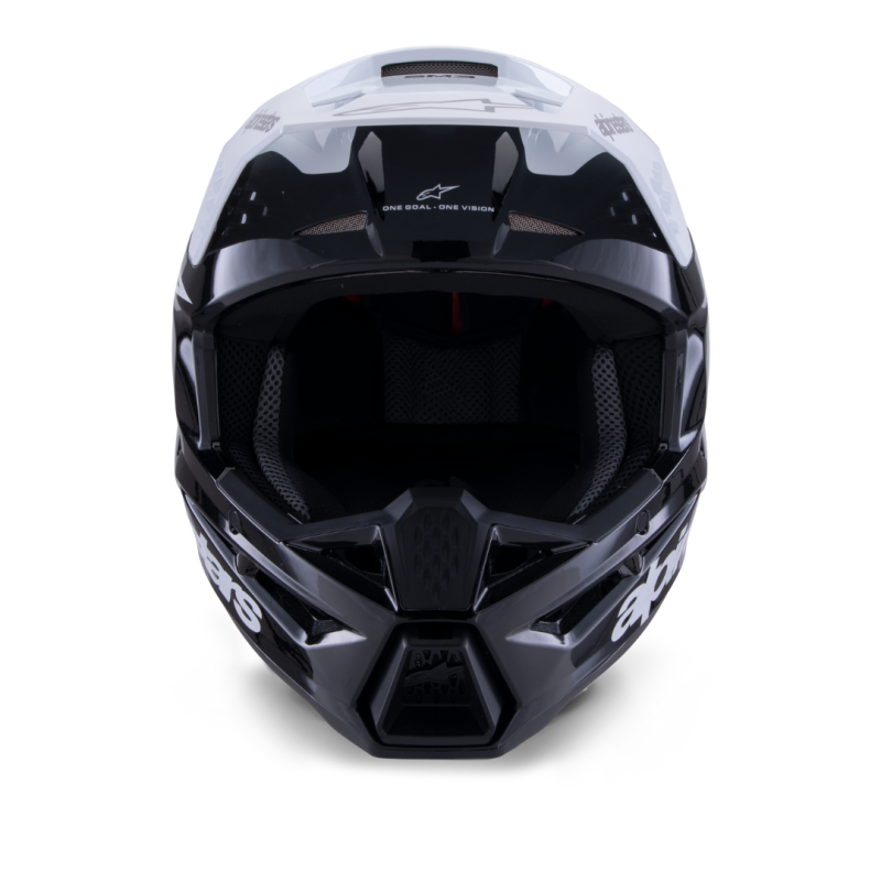 Casque Alpinestars SM3 HEAT Noir Blanc Gris Brillant | Casque SM3 HEAT