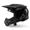 Casque Motocross Alpinestars SM3 Solid Noir Brillant | SM3 Solid Noir