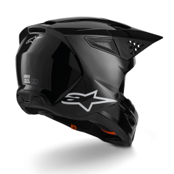 Casque Motocross Alpinestars SM3 Solid Noir Brillant | SM3 Solid Noir