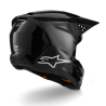 Casque Motocross Alpinestars SM3 Solid Noir Brillant | SM3 Solid Noir