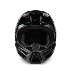 Casque Motocross Alpinestars SM3 Solid Noir Brillant | SM3 Solid Noir