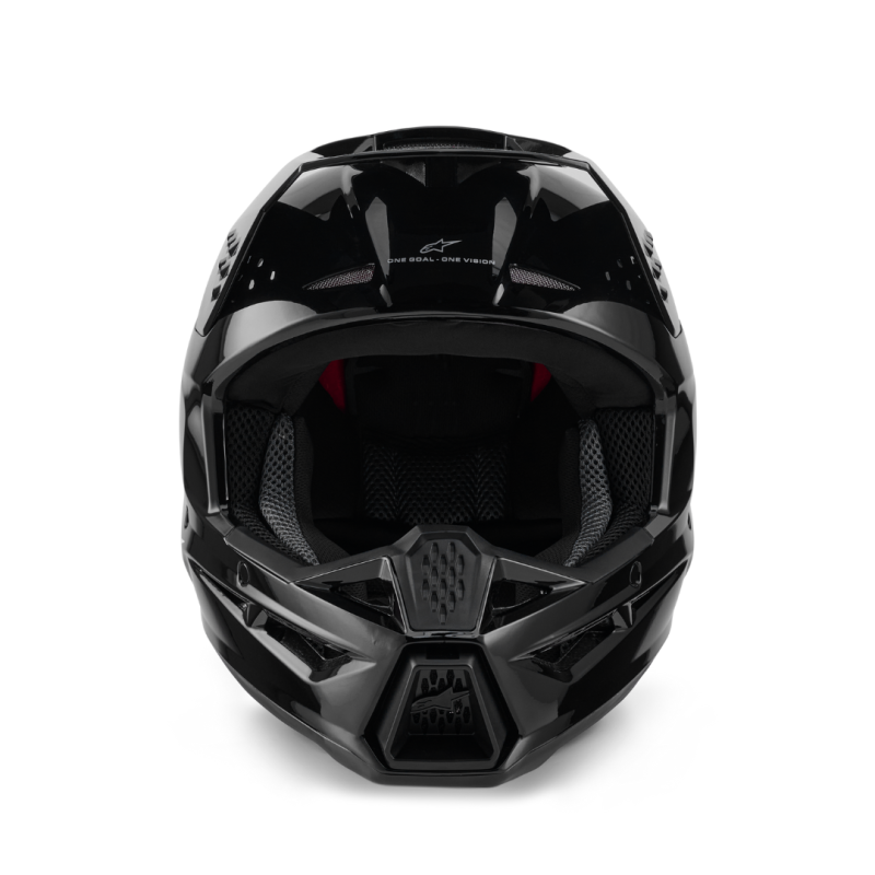 Casque Motocross Alpinestars SM3 Solid Noir Brillant | SM3 Solid Noir