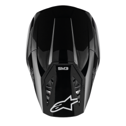 Casque Motocross Alpinestars SM3 Solid Noir Brillant | SM3 Solid Noir