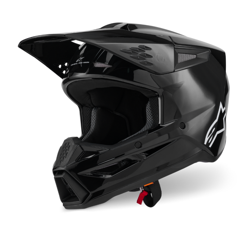 Casque Cross Alpinestars SM3 Solid Noir Brillant