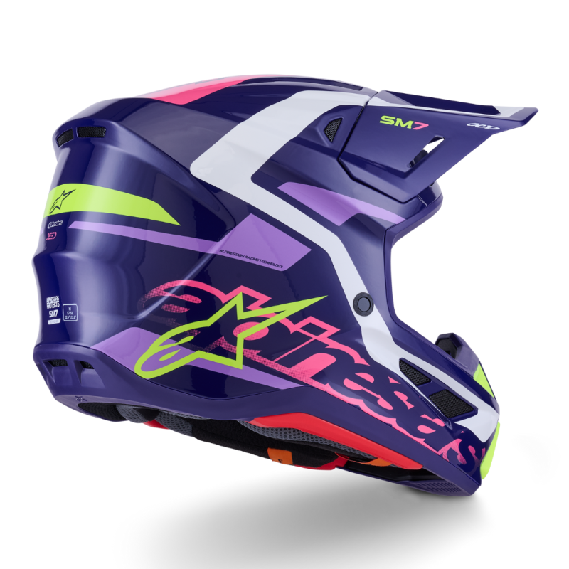 Casque Cross Alpinestars SM-7 DEED ECE06 Violet Rose | SM-7 DEED Violet