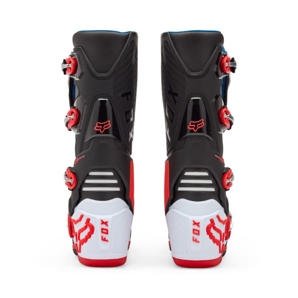 Botte Cross Fox Motion Blanc Rouge fluo 2026 | Fox Botte Motion 2026