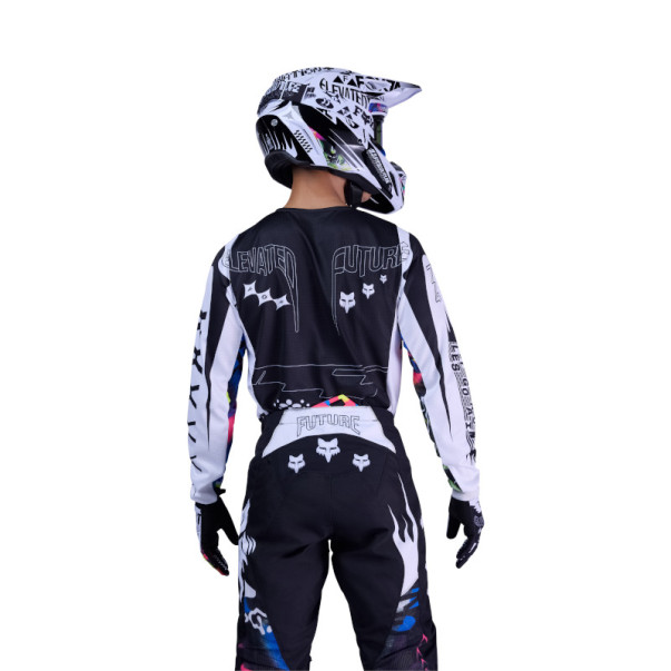 Maillot Cross Fox 180 IMAGE COSMO Blanc Noir 2026 | Maillot FOX IMAGE COSMO
