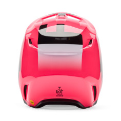 Casque cross Fox V1 Shield Rose Fluo 2026 | Casque FOX Rose 2026