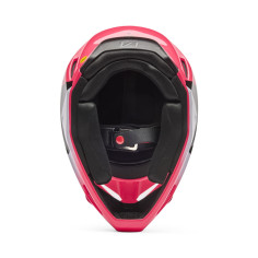 Casque cross Fox V1 Shield Rose Fluo 2026 | Casque FOX Rose 2026