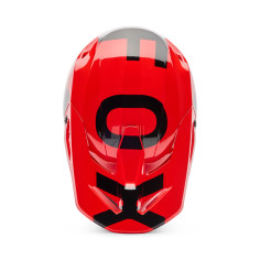 Casque cross Enfant Fox V1 SHIELD Rouge Fluo 2026 | Casque Fox V1 Enfant