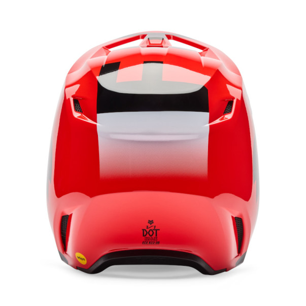 Casque cross Enfant Fox V1 SHIELD Rouge Fluo 2026 | Casque Fox V1 Enfant