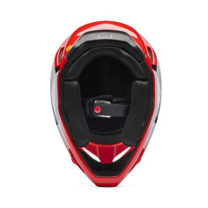 Casque cross Enfant Fox V1 SHIELD Rouge Fluo 2026 | Casque Fox V1 Enfant