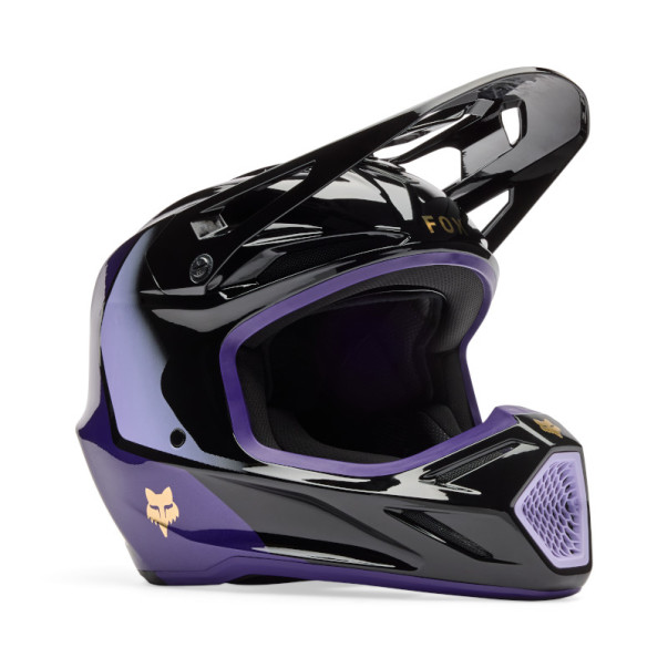 Casque cross Fox V3 DRIP Noir Violet 2027