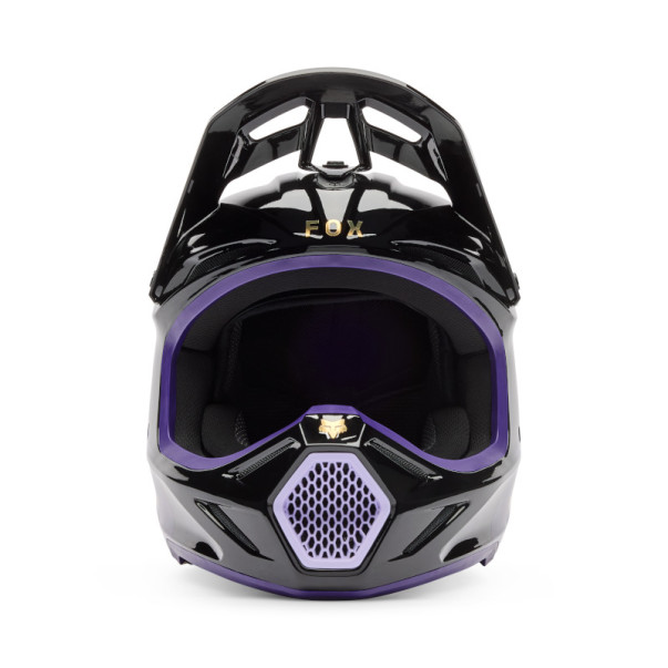Casque motocross Fox V3 Drip Noir Violet | Casque Fox V3 Drip Violet